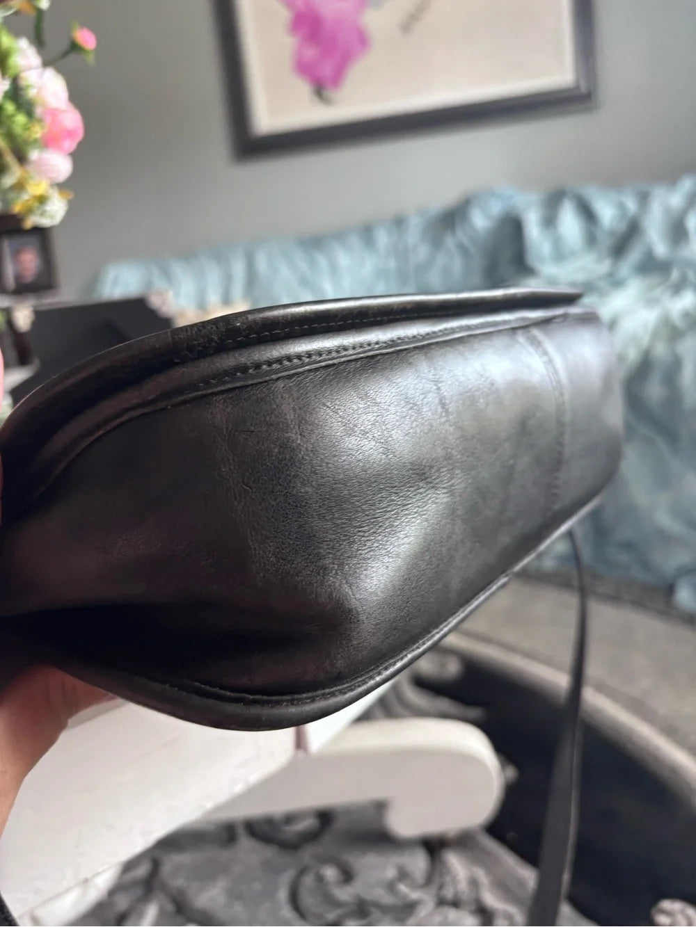 Vintage Coach Ranch Bag 9852 | Black Glovetanned Leather Crossbody | Made in USA