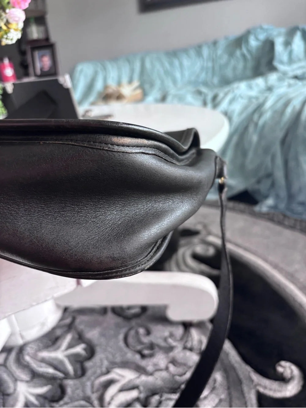 Vintage Coach Ranch Bag 9852 | Black Glovetanned Leather Crossbody | Made in USA
