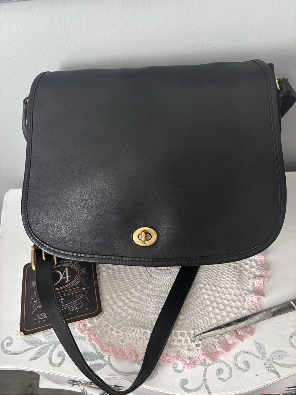 Vintage Coach Ranch Bag 9852 | Black Glovetanned Leather Crossbody | Made in USA