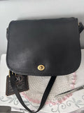 Vintage Coach Ranch Bag 9852 | Black Glovetanned Leather Crossbody | Made in USA