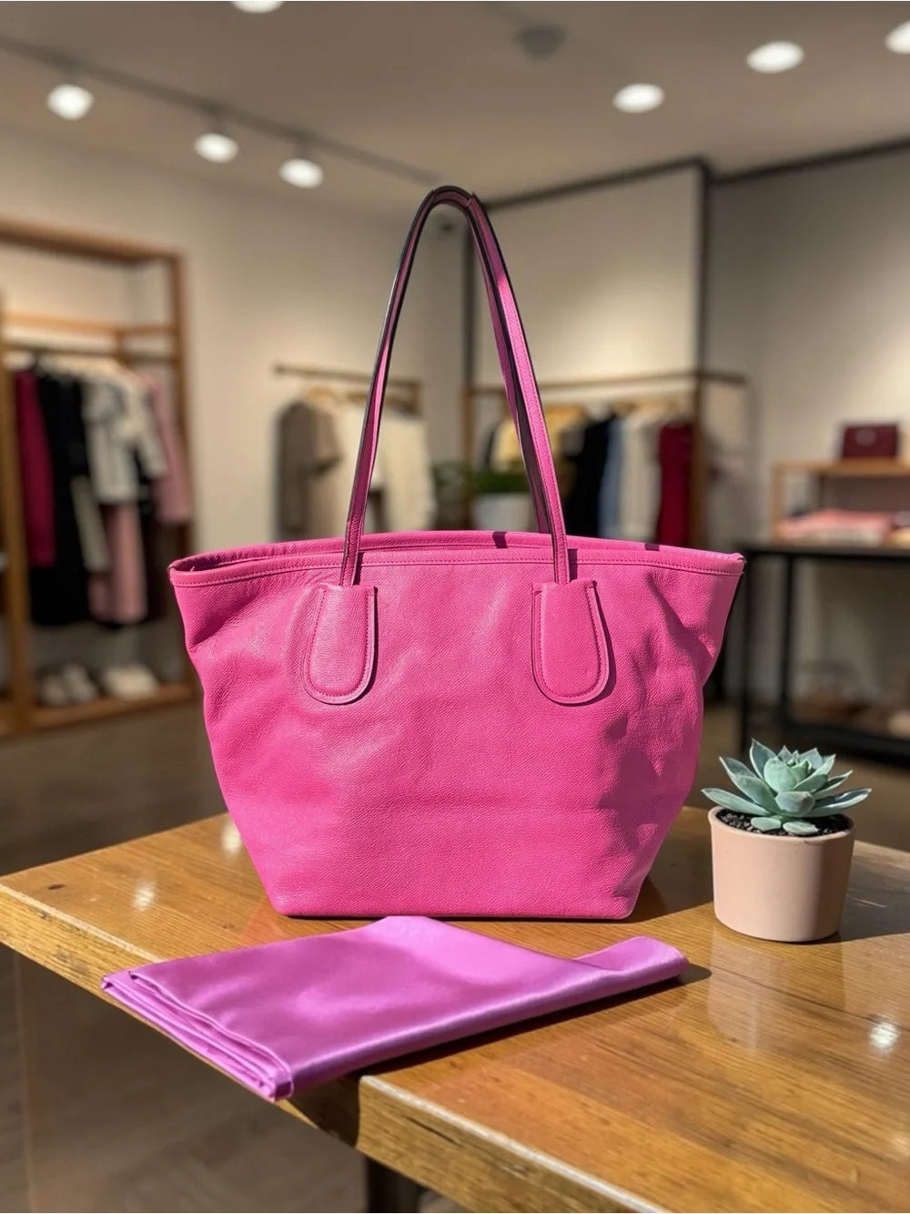Coach New York Taxi Tote & Wallet Set – Hot Pink Crossgrain Leather | Barbiecore Luxury