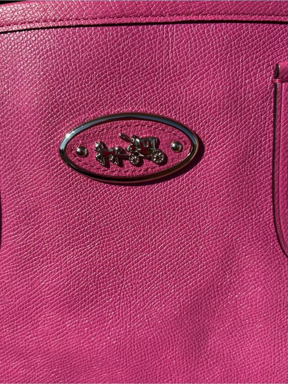 Coach New York Taxi Tote & Wallet Set – Hot Pink Crossgrain Leather | Barbiecore Luxury