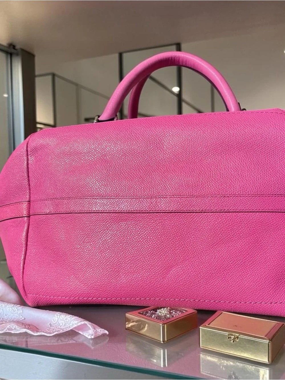 Coach New York Taxi Tote & Wallet Set – Hot Pink Crossgrain Leather | Barbiecore Luxury