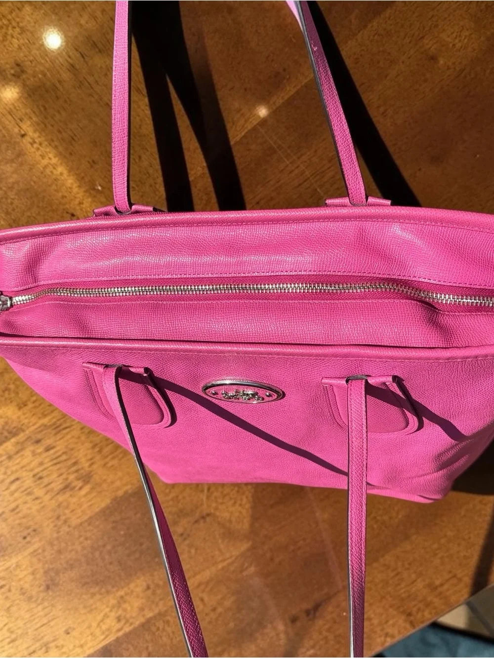 Coach New York Taxi Tote & Wallet Set – Hot Pink Crossgrain Leather | Barbiecore Luxury