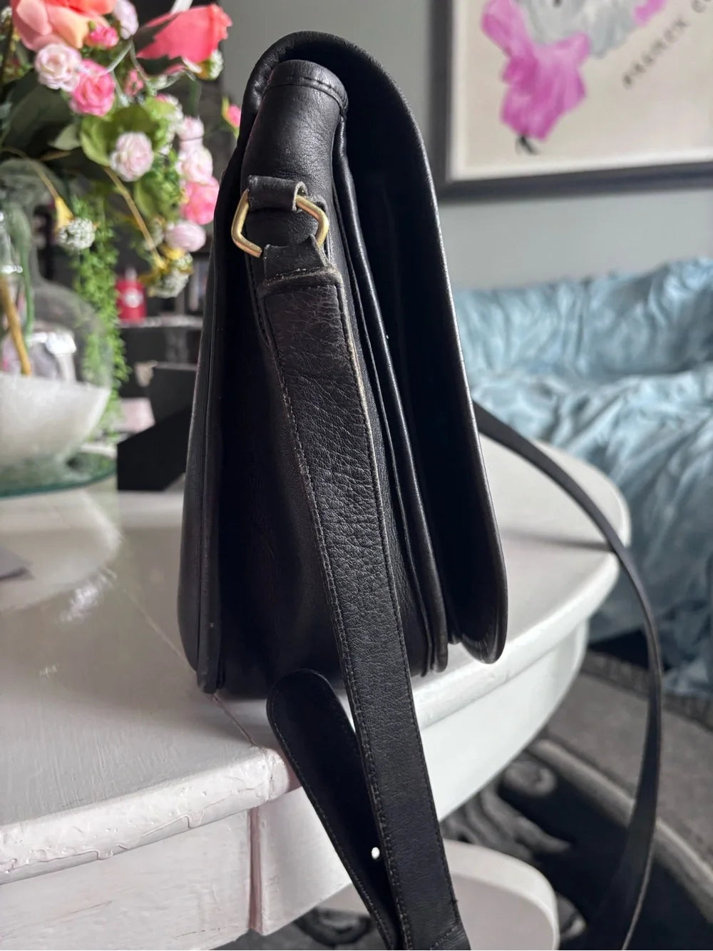 Vintage Coach Ranch Bag 9852 | Black Glovetanned Leather Crossbody | Made in USA