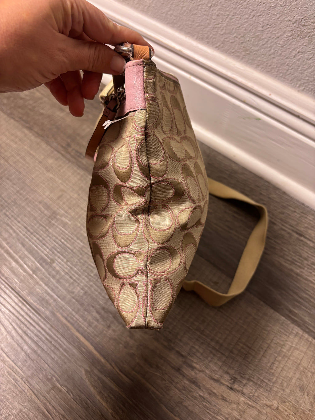 Coach Poppy Glam Signature Jacquard Pink Crossbody Bag Y2k