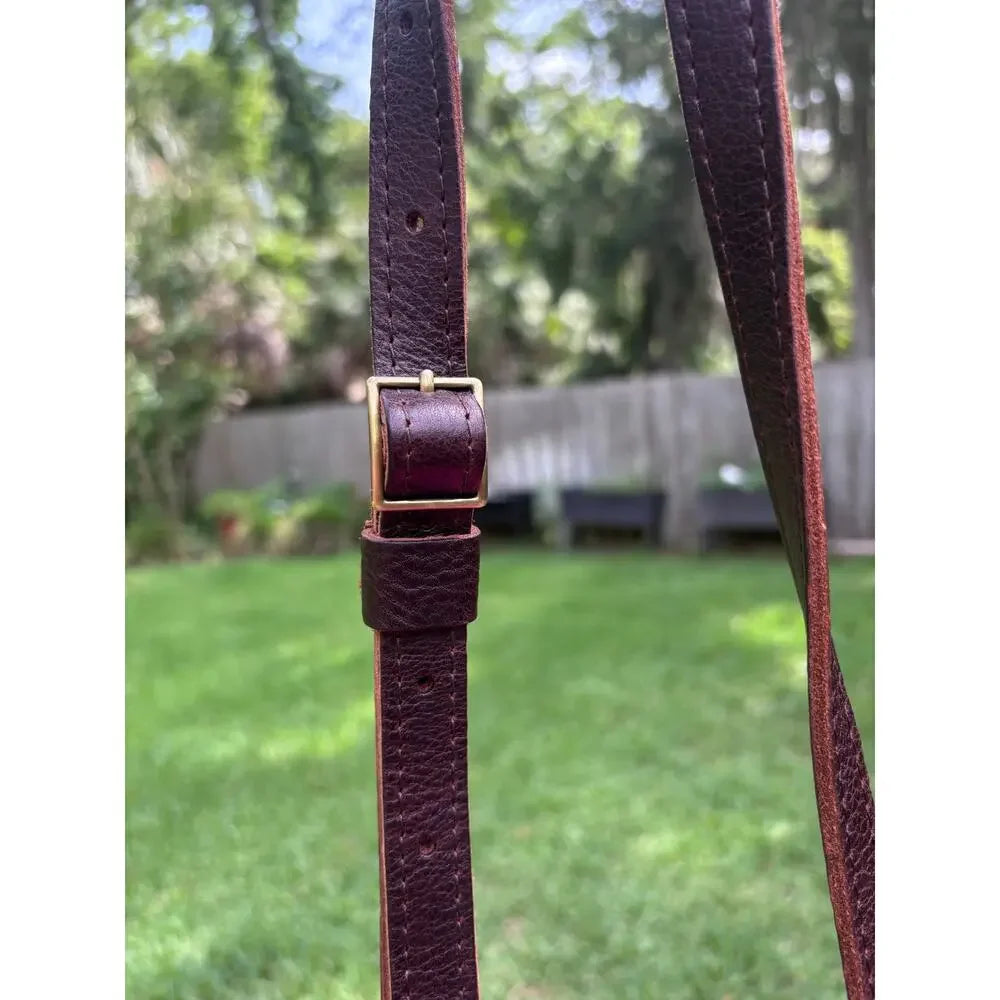 Portland Leather Perfect Circle Crossbody | Cold Brew Full Grain Leather Round Bag